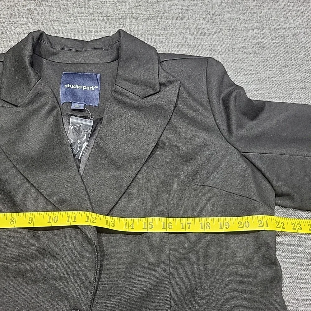 Studio Park Womens Dressy Work Office Casual Blazer Large Size Black Jacket
